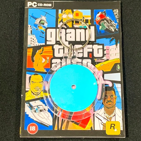 PS2 GTA Vice City Disc Keychain - Picture 2 of 2